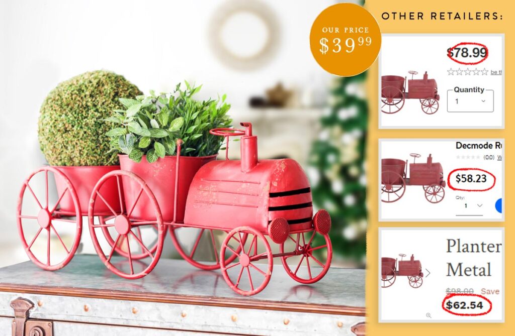 Red Tractor Planter - Decor Steals